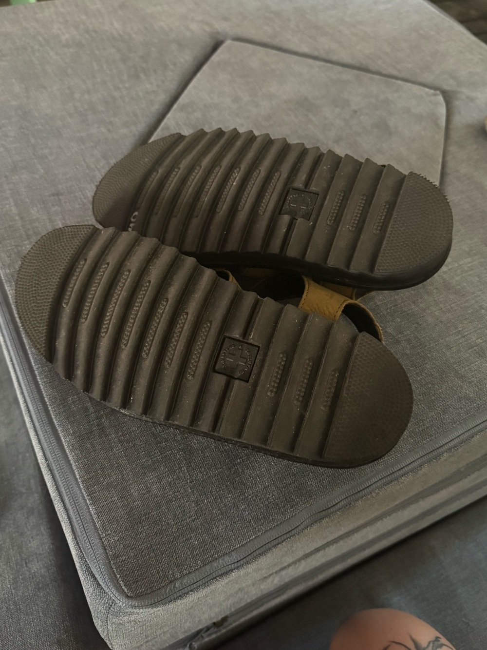 Dr. Martens Tan Leather Triple-Strap Platform Sandals - Picture 3 of 3
